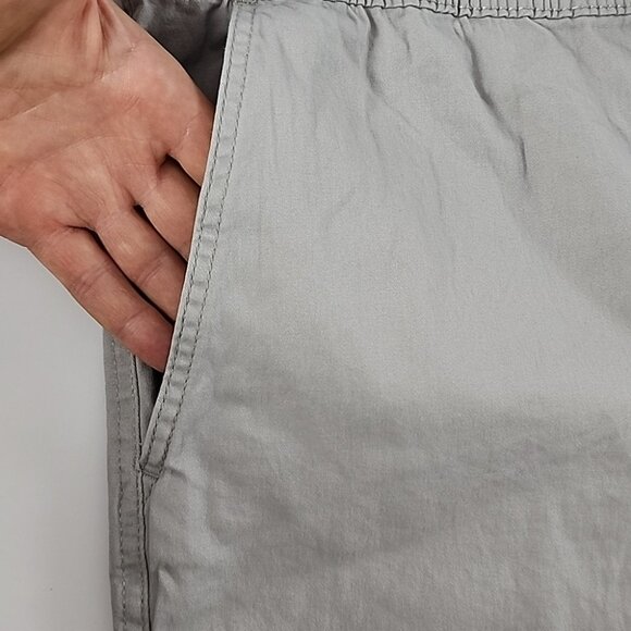 West 49 Men's Mid Length Above Knee Cotton Stretch Shorts Grey Tie Waist Size XL - Picture 3 of 14